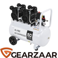 50 Liter Leise Ölfrei Kompressor Kupferwicklung 340 l/min 230 Volt 2200 Watt