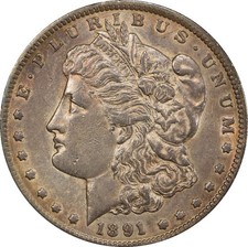 1891-CC XF45 Morgan Dollar, Vam 3 Splitting Eagle, PCGS 50524104