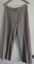 St. John Sport tan Santana knit wool rayon straight leg pants size P