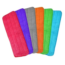 Microfiber Replacement Mop Pads, 18" x 6" Wet & Dry Home & Commercial Cleanin...