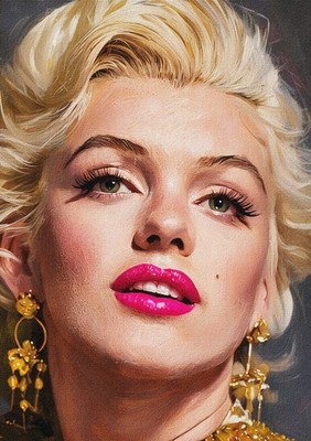 Marilyn Monroe -  Unique Oils Illustration Print 37 (A4 Size)