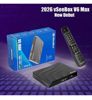 VSEEBOX VSEE BOX V6 MAX Android 14 Streaming| 8K HDR | 4GB+64GB | WiFi 6 | First Release