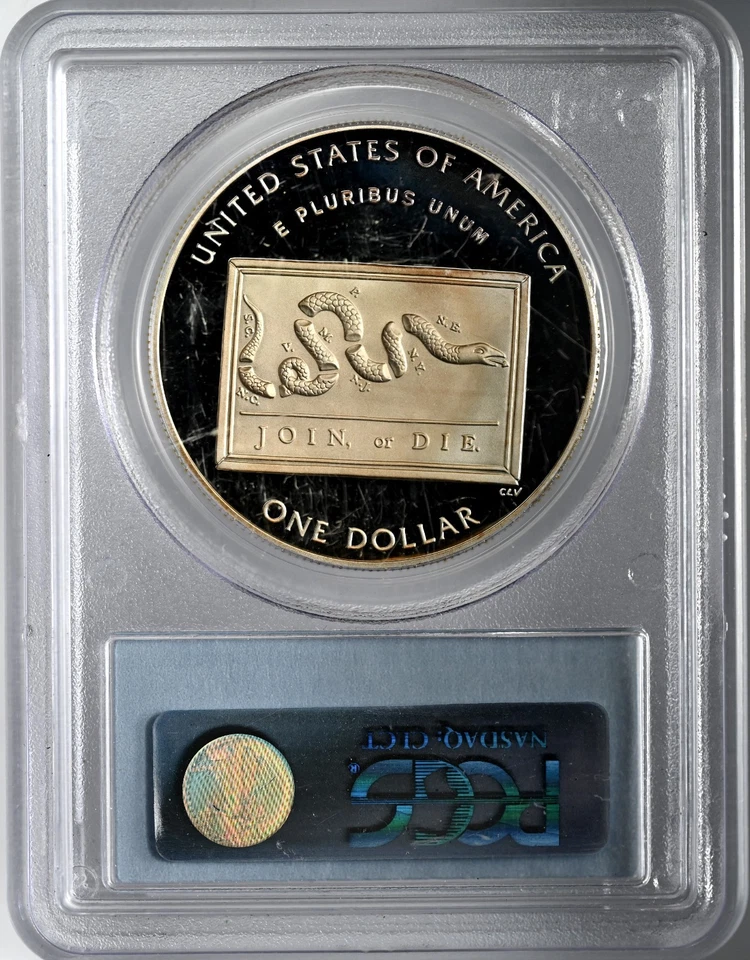 2006-P $1 FRANKLIN SCIENT SILVER DOLLAR PCGS PR69 DCAM #10950546 SCRUFFY PLASTIC - Image 4 of 4