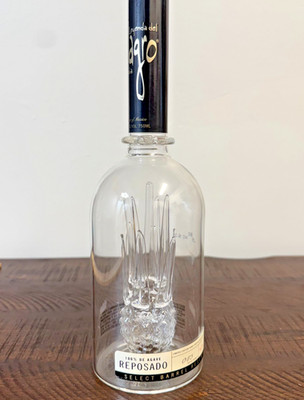 Milagro Select Barrel Reserve Limited Edition Tequila Bottle w/ Hand Blown Agave