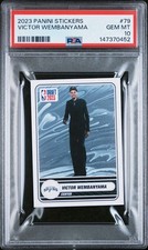 Rare PSA 10 2023 Panini Draft Night #79 Victor Wembanyama Rookie Sticker POP/40!