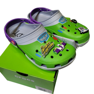 Crocs Toy Story Buzz Lightyear Clogs Blue Gray M8 W10 NEW