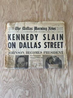 Rare ORIGINAL Dallas Morning News Kennedy Slain JFK November 23 1963 Full Paper