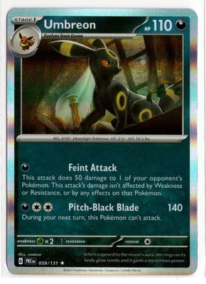 Pokemon Prismatic Evolutions Holo Rare 059/131 Umbreon