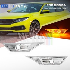 2x Luz LED transparente ámbar señalización lateral señal de giro para Honda Civic 16-21 Si tipo R