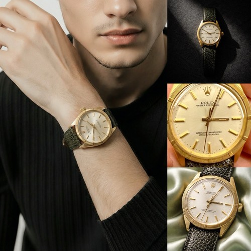 🟡Rolex 1007 18K Solid Gold Chronometer Cal1560 Thick Indices🟡...