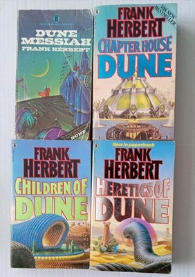 Vintage Frank Herbert Dune NEL P/b Bundle Messiah Children Heretics Chapter Hous