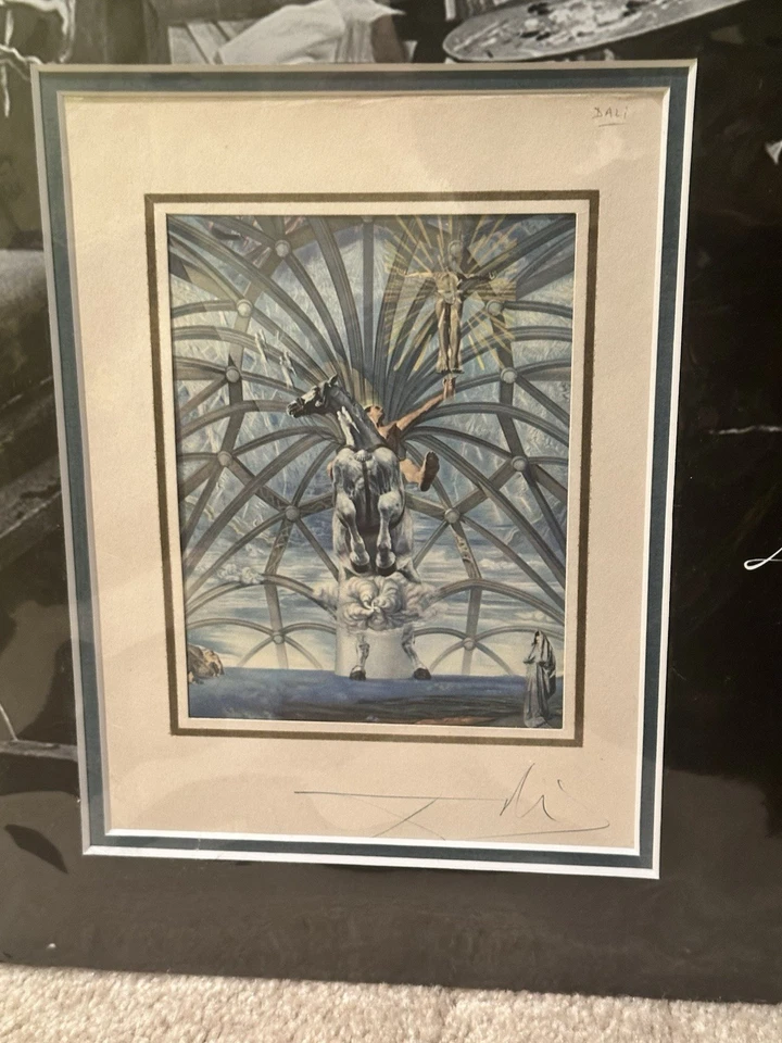 Postal de Salvador Dalí autografiada por Dalí y montada en un Picaporte con certificado de autenticidad Foto 2 de 4