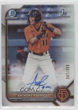 2022 Bowman Chrome Prospect Refractor /499 Anthony Rodriguez #CPA-ARZ Auto 0d94