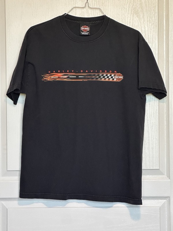 Harley-Davidson Men's L Black Double-Sided Logo Eagle Graphic Tee Austin TX