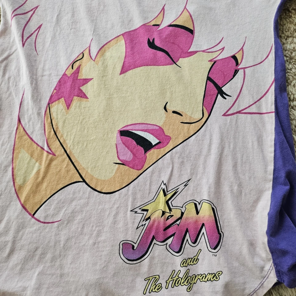 OG Vintage 1980s Authentic JEM AND THE HOLOGRAMS T-shirt Free Size Night Shirt - Image 4 of 4