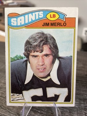 Jim Merlo - 1977 Topps Card Football ROOKIE RC #158 - New Orleans Saints