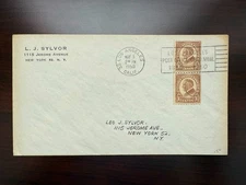 US 1950 Ad Cover Leo J. Sylvor, Los Angeles CA to New York NY