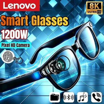 Lenovo AI Smart Glasses Bluetooth Camera Voice Assistant Translator