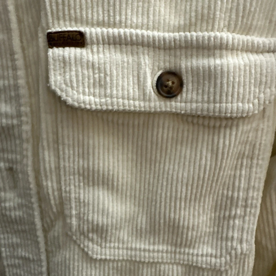 Buffalo David Bitton Pana Peso Pesado Color Crema Abotonable L Foto 3 de 4