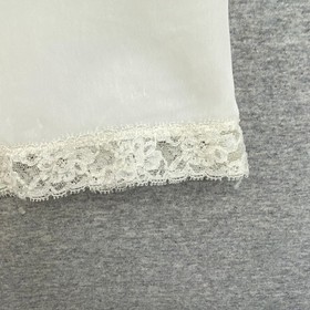 Vintage Evette Slip Womens 34 Cream Lace Edging Run Proof Nightgown Cottagecore