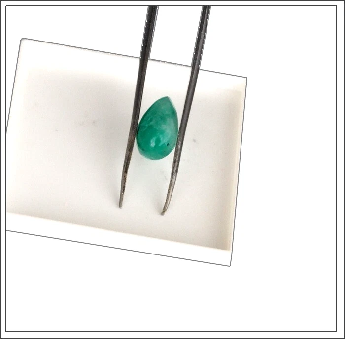 Smaragd Cabochon Tropfen -Interessantes aus Welt der Edelsteine von Greenfire - Bild 2 von 4