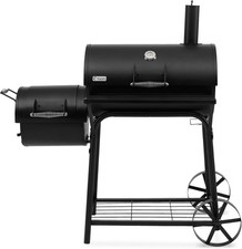 Offset BBQ Smoker Barrel Grill – Large Charcoal Outdoor Barbecue