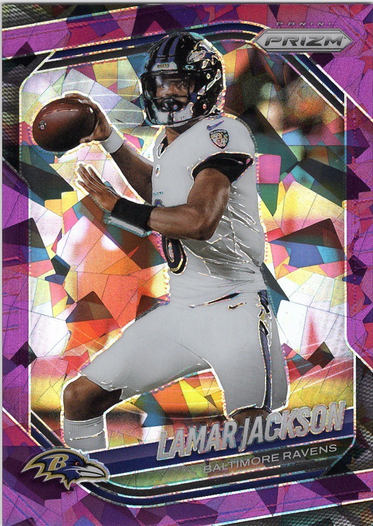 2025 Panini Prizm Lamar Jackson Purple Ice Prizm #78 /225 Ravens