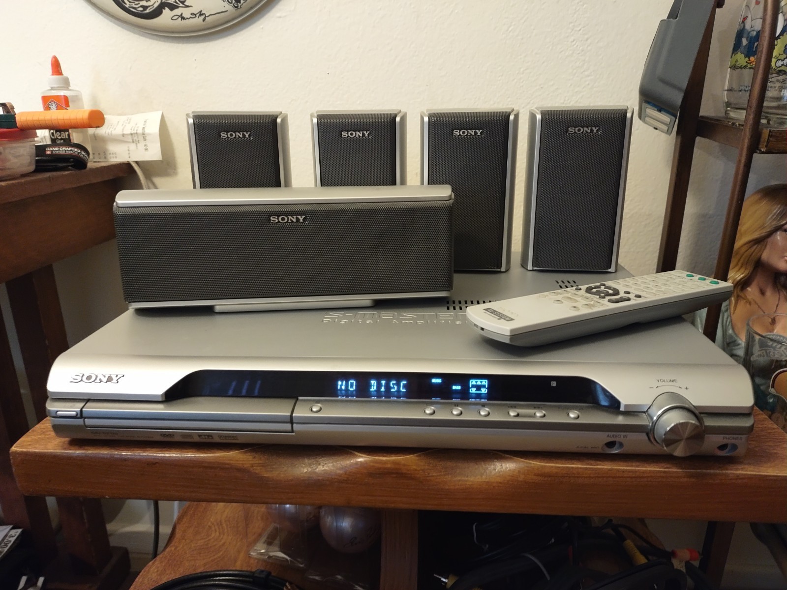 Sony S-master Digital Amplifier DVD Receiver & Speakers WORK