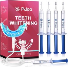 Professional Teeth Whitening Kit with 5 Gel, LED Accelerator...