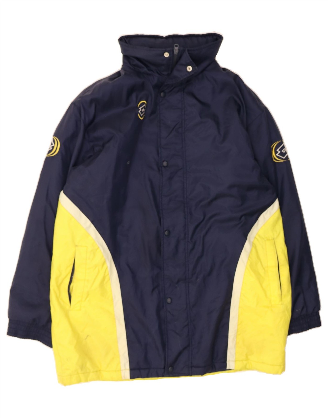 LOTTO Mens Raincoat UK 42 XL Navy Blue Colourblock Nylon BA15