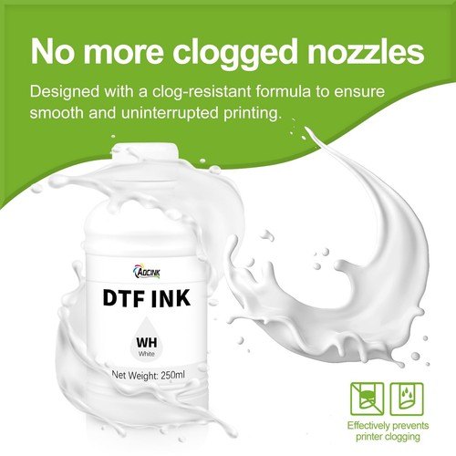 DTF Ink White 1000ml, Premium White DTF Printer Ink, DTF Ink Refill for ET-85... - Picture 5 of 8