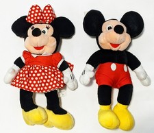 New Disney Store Collectible Classic Mickey Minnie Mouse Set of 2 15  Plush Toys