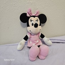 Disney Minnie Mouse Plush Toys Lot Small 6-14 in Pink Rainbow Dress Ages 3-5