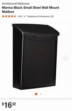 Petite boîte aux lettres murale noire Marina 2681B