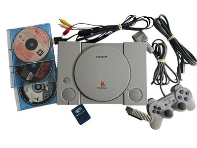 Official Sony PlayStation 1 Console PS1 System With Bundle! Tested!