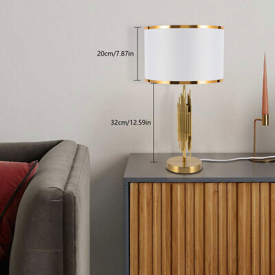 Bedside Table Lamp Corded Electric Table Lamp Bedroom Desk Light 3 Light Colors