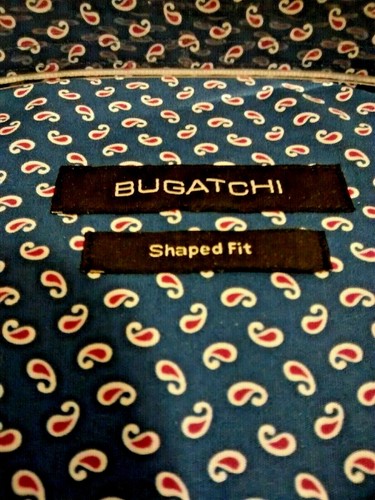 NWT Bugatchi men's XL long sleeved button down shirt paisley shapes ShapedFit - Picture 9 of 12