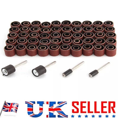 QNGENET 104CS Sanding Bands Drum Sleeve Grit Mandrel Dremel Rotary Tool Kit Accessories