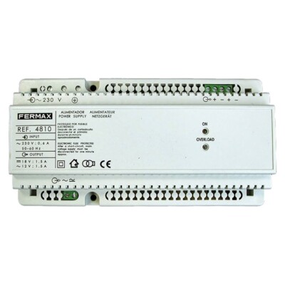 Fermax 4810 Intercom Netzteil PSU 230VAC/12VAC+18VDC, 1,5A DIN-10