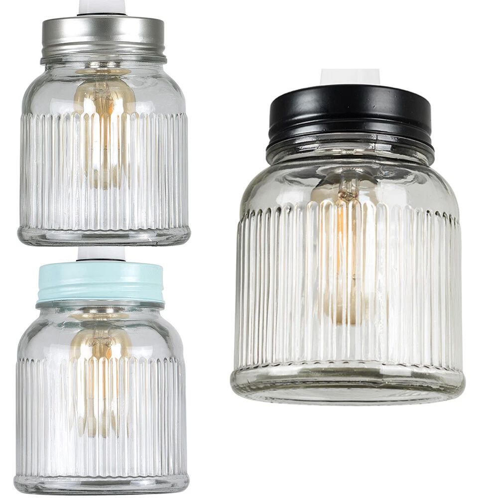 Ceiling Light Shade Retro Glass Jar Pendant Living Room Lampshade Lighting