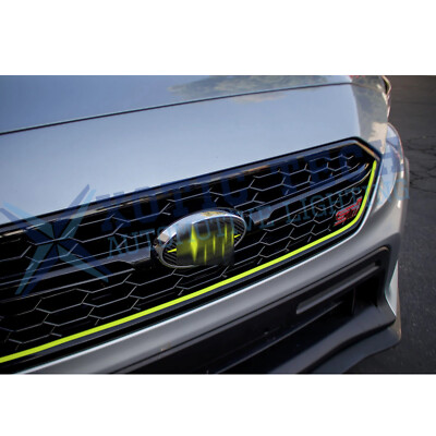 Fluorescent Yellow Grille Pinstripe Decal For Subaru WRX STI 2015-2017