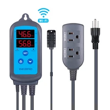 Inkbird Digital Wifi Humidity Controller Dual Outlet Humidistat Humidifiers Fan
