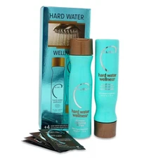MALIBU C HARD WATER Wellness Kit 100% Vegan ~ 9 oz Shamp / Cond / +4 Remedy pkts