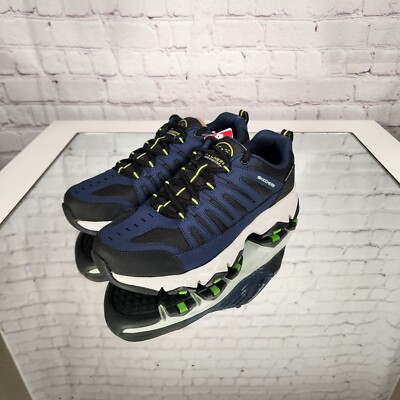 Skechers Crossbar Stilholt Extra Wide 4E Men's Navy Blue/Black Outdoor  Shoes