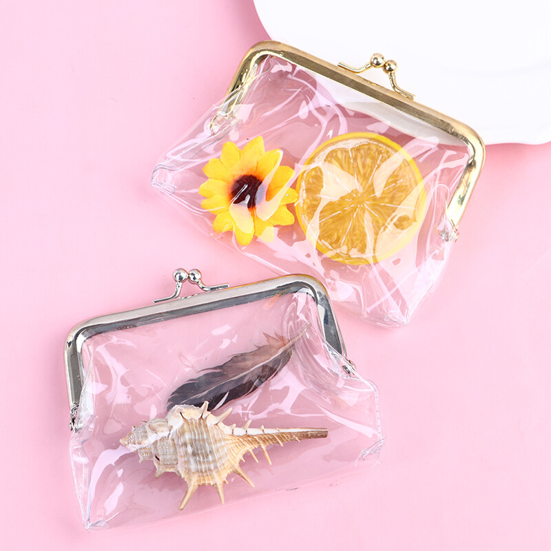 Ins Transparent Simple Iron Mouth Clip Bag Small Things Storage Bag