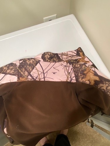 Mossy Oak Women’s Rocky Brown Winter Pink Camo Fleece Jacket Size S/P/P - Picture 7 of 7