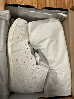 Nike Air Jordan 1 Mid SE Craft Shoes  Pale Ivory Sail FQ3224-100 Men's Size 13