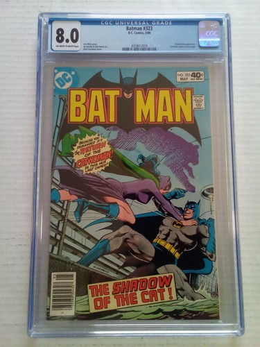 Batman #323 (1980) CGC 8.0 Catwoman Appearance! Cat-Man Cameo! Lou Wein Story!
