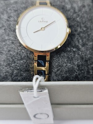 Obaku Denmark Women's Watch V183LXVISL Gold White Dial Japan Mov