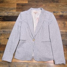 PHILOSOPHY Ponte Knit Blazer Jacket Mist Grey Heather Small NEW